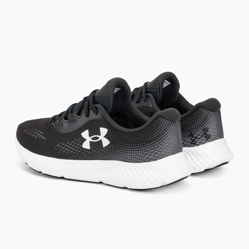 Under Armour Charged Rogue 4 μαύρο/λευκό/λευκό ανδρικά παπούτσια για τρέξιμο 3