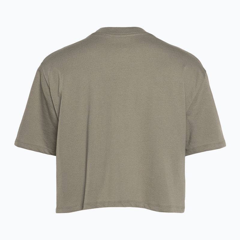 Under Armour Campus Boxy Crop taupe dusk/μαύρο γυναικείο μπλουζάκι προπόνησης 5