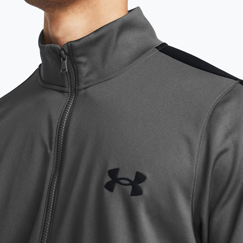 Under Armour UA Knit Track Suit castlerock/μαύρη ανδρική φόρμα γυμναστικής 3