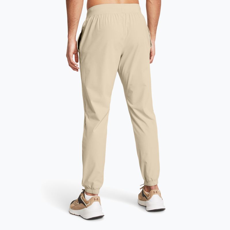 Ανδρικό Under Armour Stretch Woven Joggers χακί βάση/μαύρο παντελόνι 3