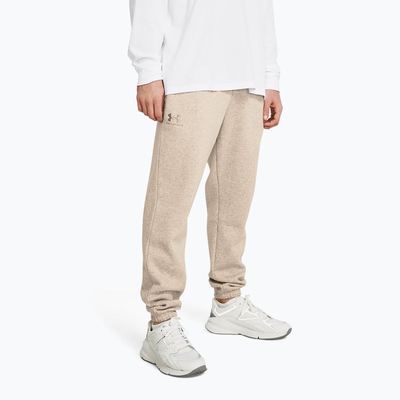 Under Armour Essential Fleece Joggers ανδρικό παντελόνι προπόνησης timberwolf taupe light hthr/timberwolf taupe