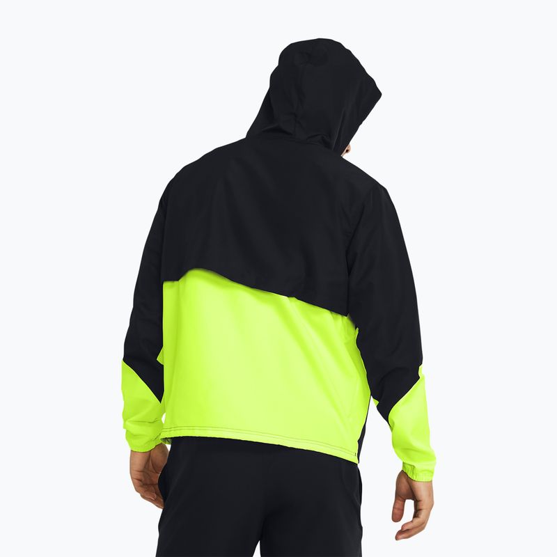 Ανδρικό μπουφάν προπόνησης Under Armour Legacy Windbreaker black/high-vis yellow/black 2