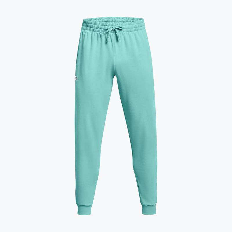 Under Armour ανδρικό παντελόνι Rival Fleece Joggers radial τυρκουάζ/λευκό παντελόνι 6