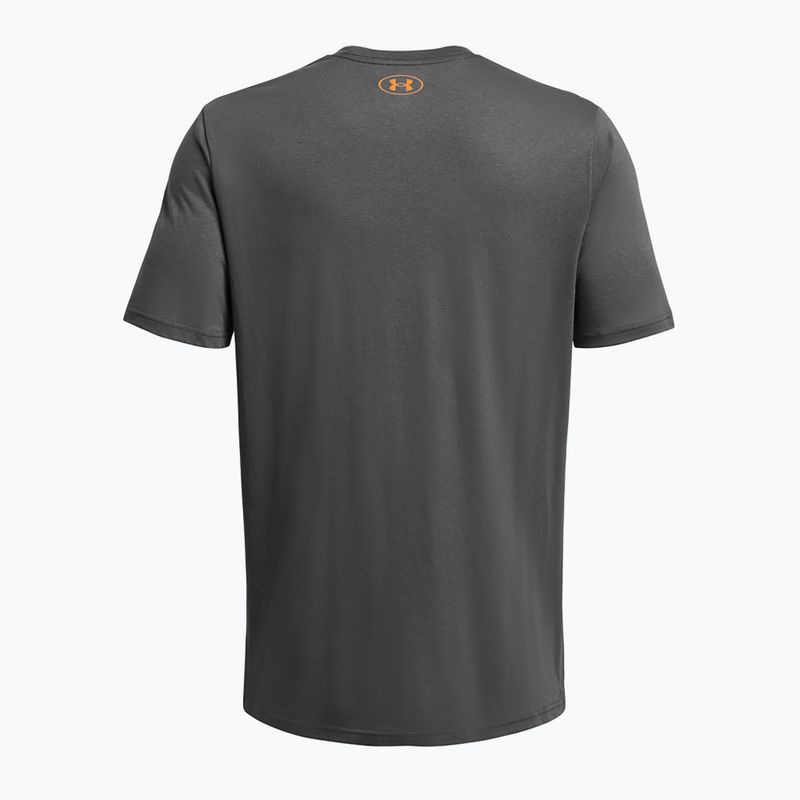 Under Armour Big Logo Fill ανδρικό προπονητικό t-shirt castlerock/atomic/wild orange 4