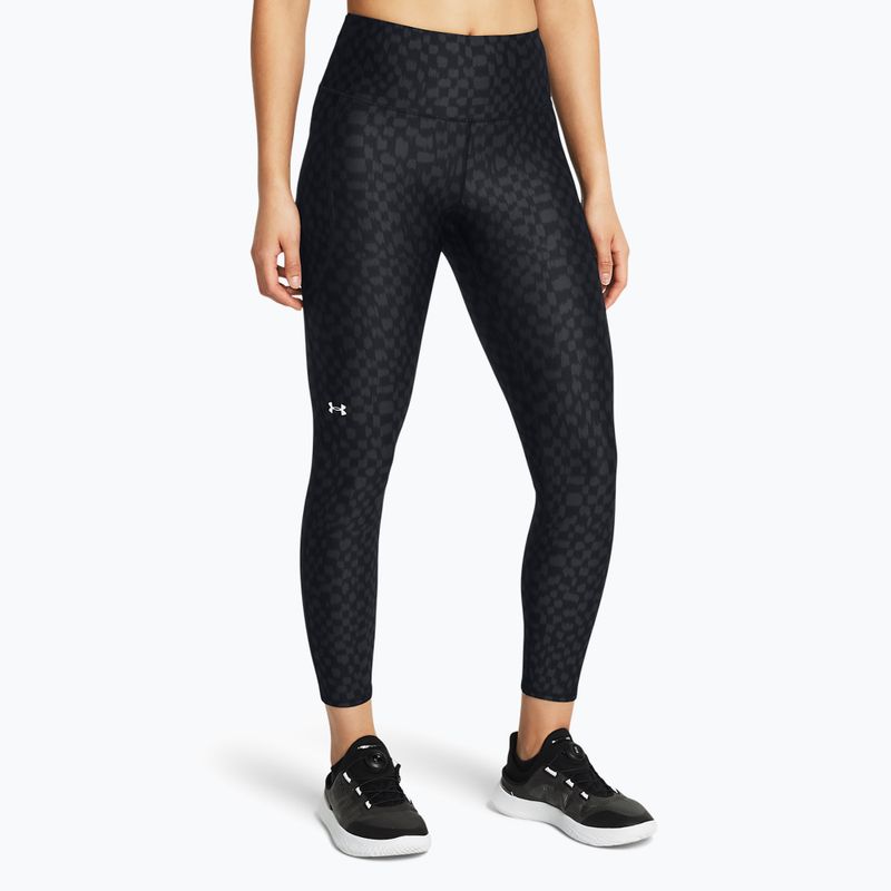 Γυναικείο κολάν Under Armour Armour Armour Aop Ankle Compression μαύρο/ανθρακί/λευκό