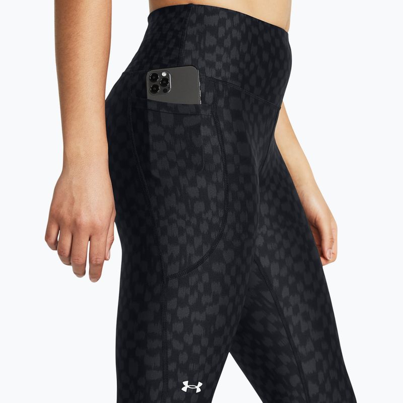 Γυναικείο κολάν Under Armour Armour Armour Aop Ankle Compression μαύρο/ανθρακί/λευκό 4