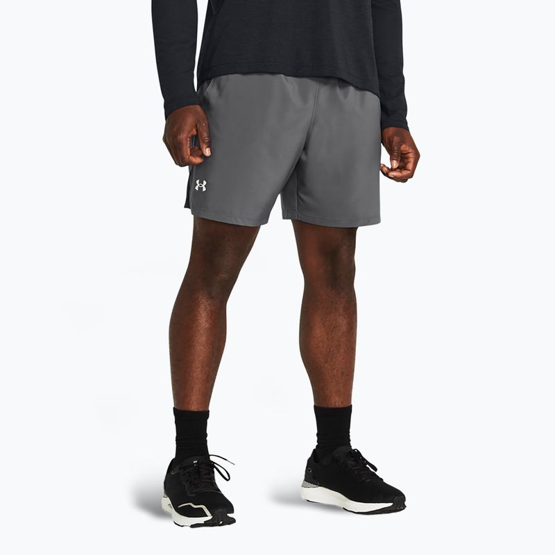 Ανδρικό Under Armour Launch 7" castlerock/castlerock/ αντανακλαστικό σορτς για τρέξιμο