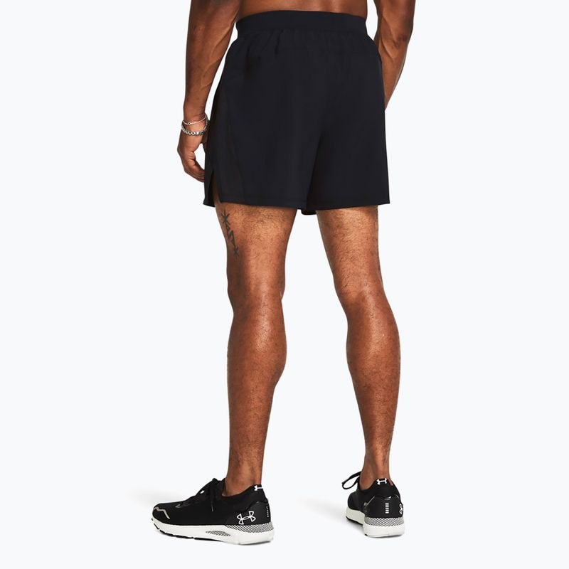 Ανδρικό σορτς τρεξίματος Under Armour Lanch 5" Χωρίς επένδυση μαύρο / μαύρο / αντανακλαστικό 3