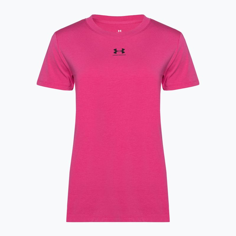 Under Armour Off Campus Core άστρο ροζ/μαύρο γυναικείο μπλουζάκι προπόνησης