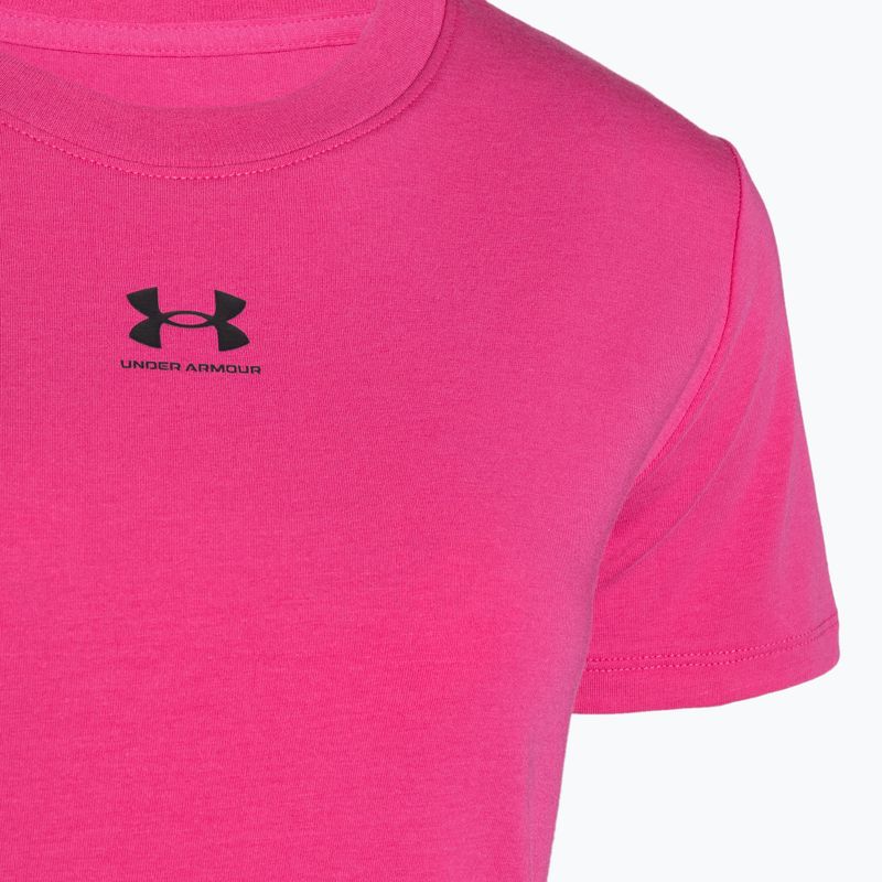 Under Armour Off Campus Core άστρο ροζ/μαύρο γυναικείο μπλουζάκι προπόνησης 3