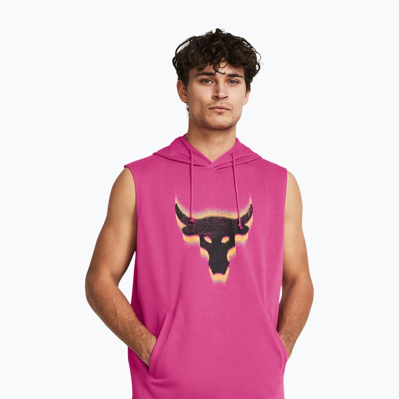 Under Armour Project Q2 Payoff Fleece HD ανδρικό μπλουζάκι προπόνησης astro pink/atomic/black