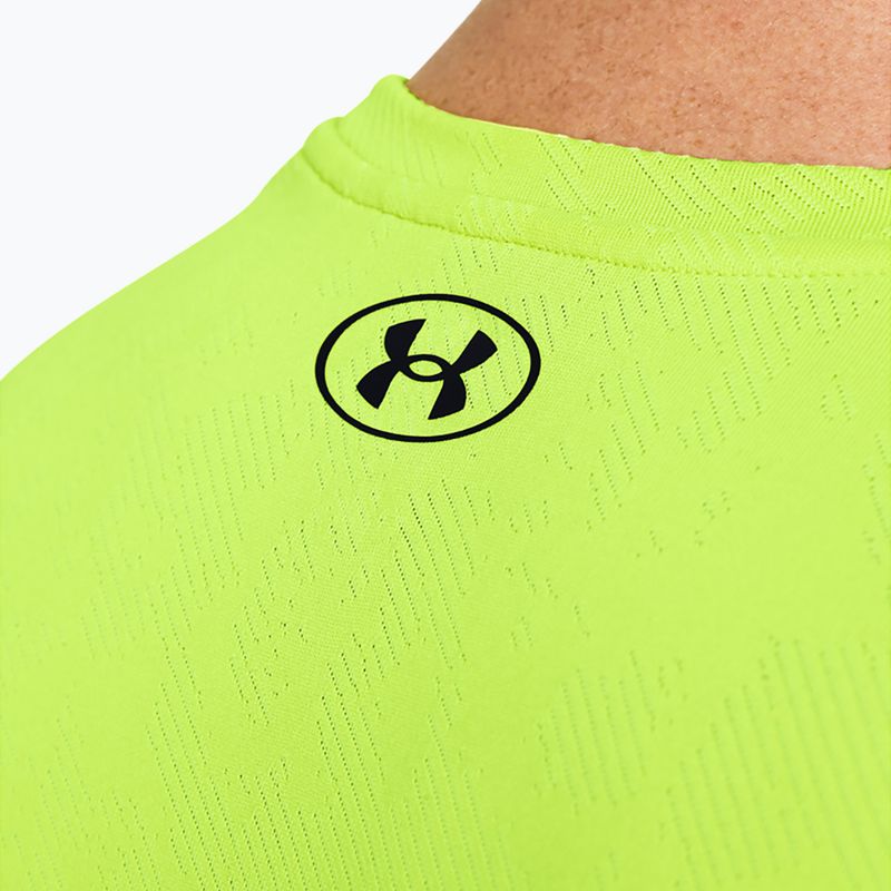 Ανδρικό μπλουζάκι προπόνησης Under Armour Tech Vent Geode υψηλής ορατότητας κίτρινο/μαύρο 3