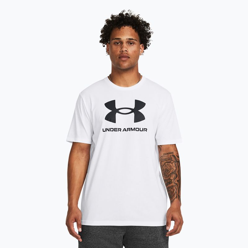 Ανδρικό t-shirt Under Armour Sportstyle Logo Update λευκό/μαύρο