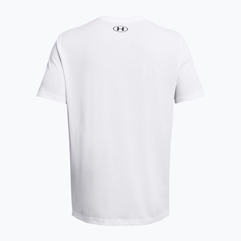 Ανδρικό t-shirt Under Armour Sportstyle Logo Update λευκό/μαύρο 4