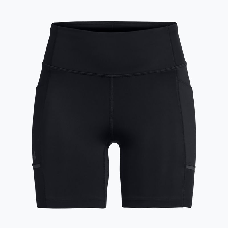 Under Armour Launch 6" γυναικείο σορτς για τρέξιμο μαύρο/μαύρο/ανακλαστικό