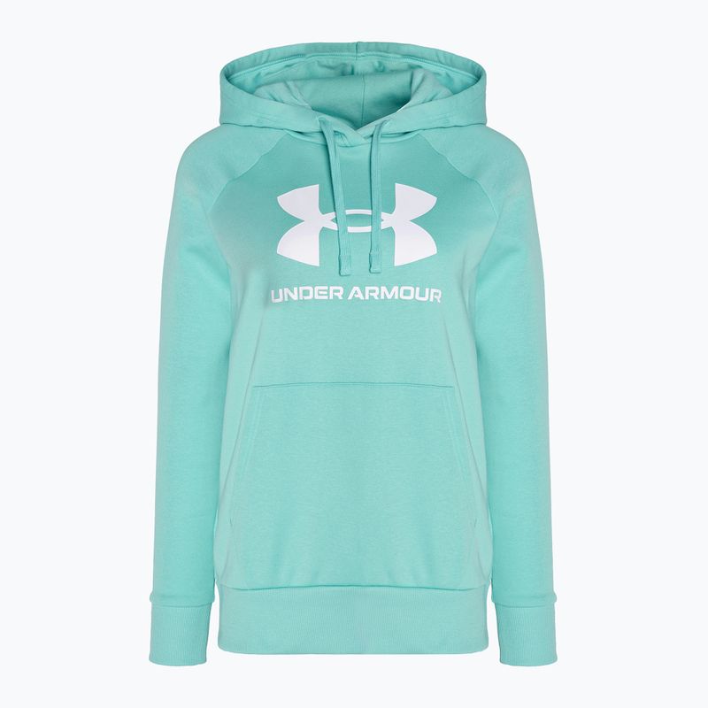 Γυναικείο φούτερ Under Armour Rival Fleece Big Logo Hoody radial turquoise/white 4