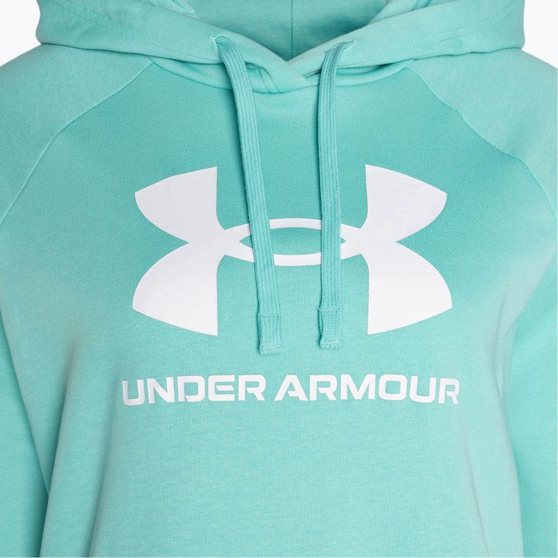 Γυναικείο φούτερ Under Armour Rival Fleece Big Logo Hoody radial turquoise/white 6