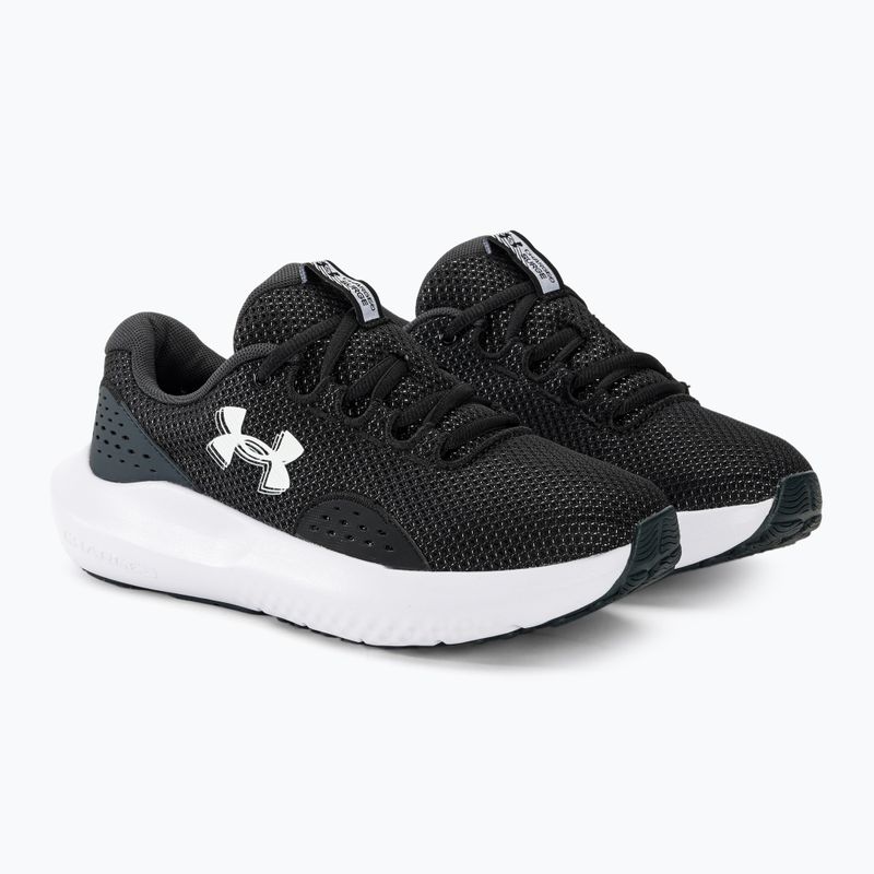 Under Armour Charged Surge 4 μαύρα/ανθρακί/λευκά γυναικεία παπούτσια για τρέξιμο 5