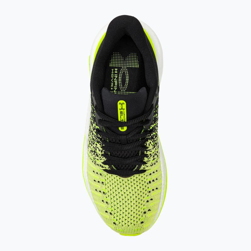 Under Armour Infinite Elite γυναικεία παπούτσια για τρέξιμο μαύρο/ηχοκίτρινο/κίτρινο υψηλής ορατότητας 5