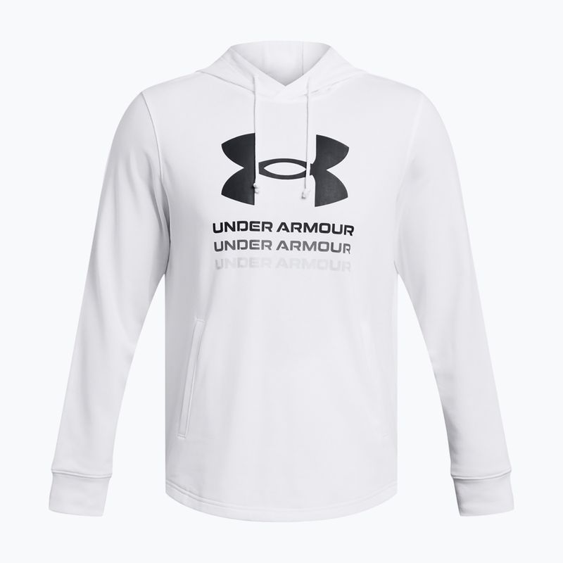 Ανδρικό φούτερ Under Armour Rival Terry Graphic Hood white/black 3