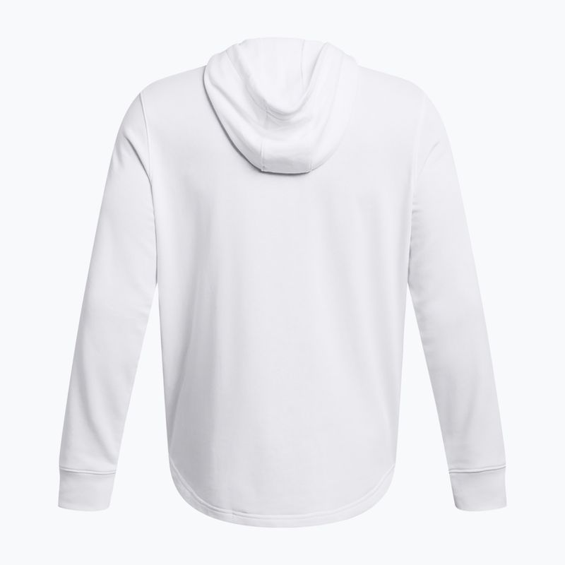 Ανδρικό φούτερ Under Armour Rival Terry Graphic Hood white/black 4