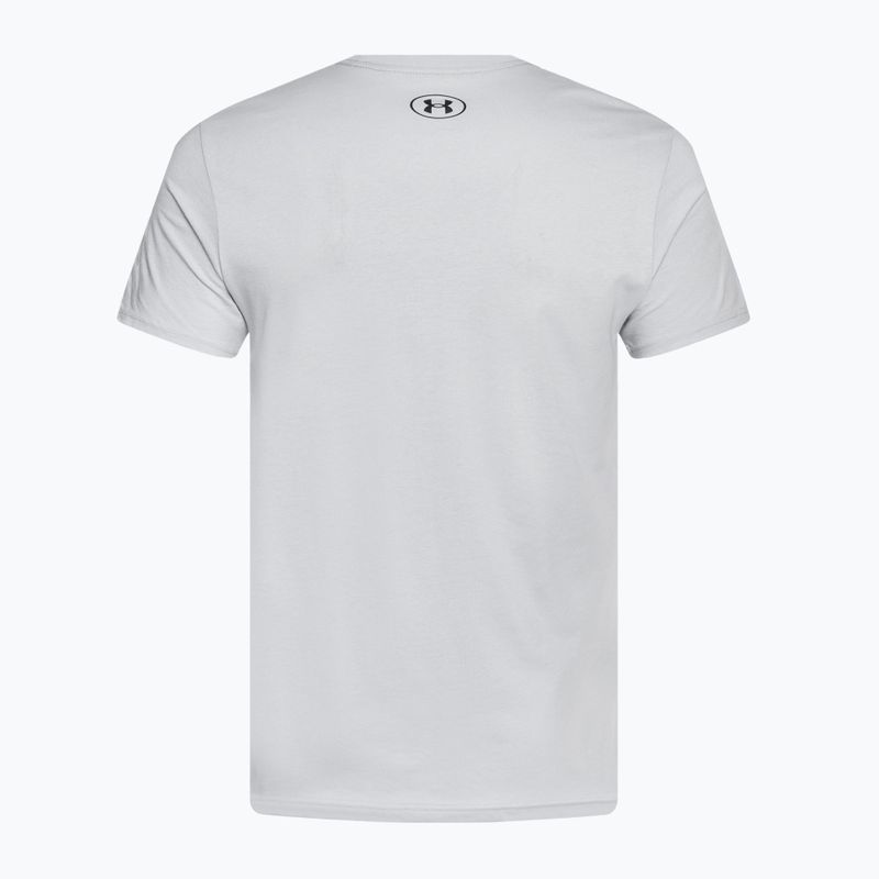 Under Armour ανδρικό μπλουζάκι Colorblock Wordmark mod γκρι/μαύρο t-shirt 4