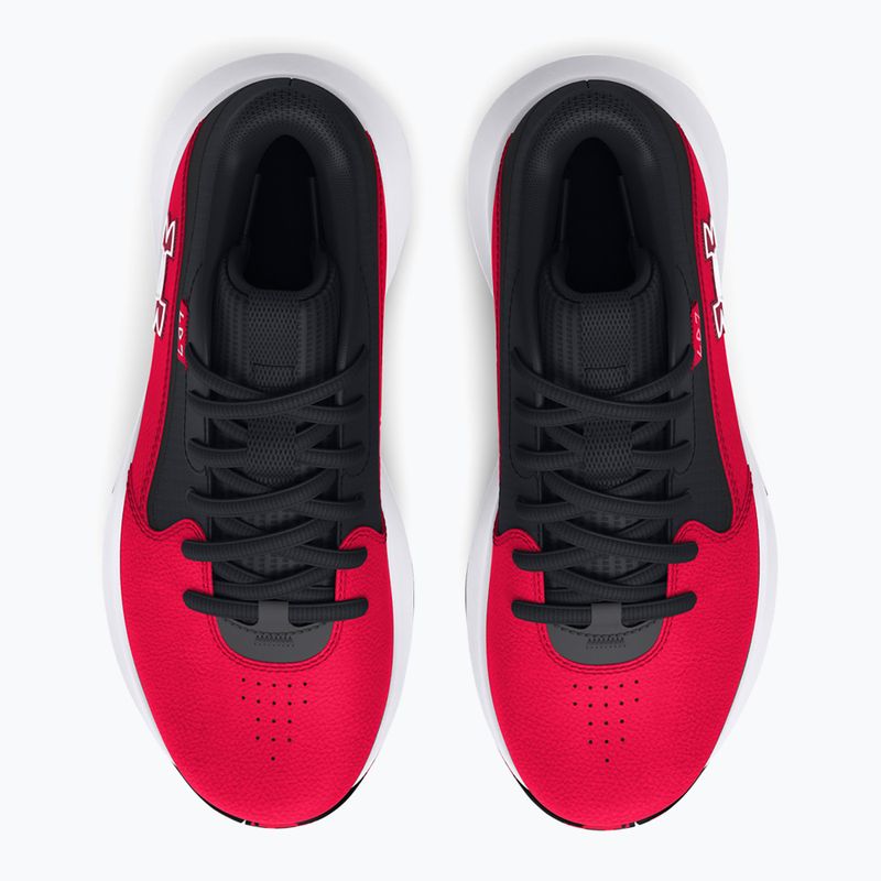 Under Armour GS Lockdown 7 κόκκινα/μαύρα/λευκά παιδικά παπούτσια μπάσκετ 11