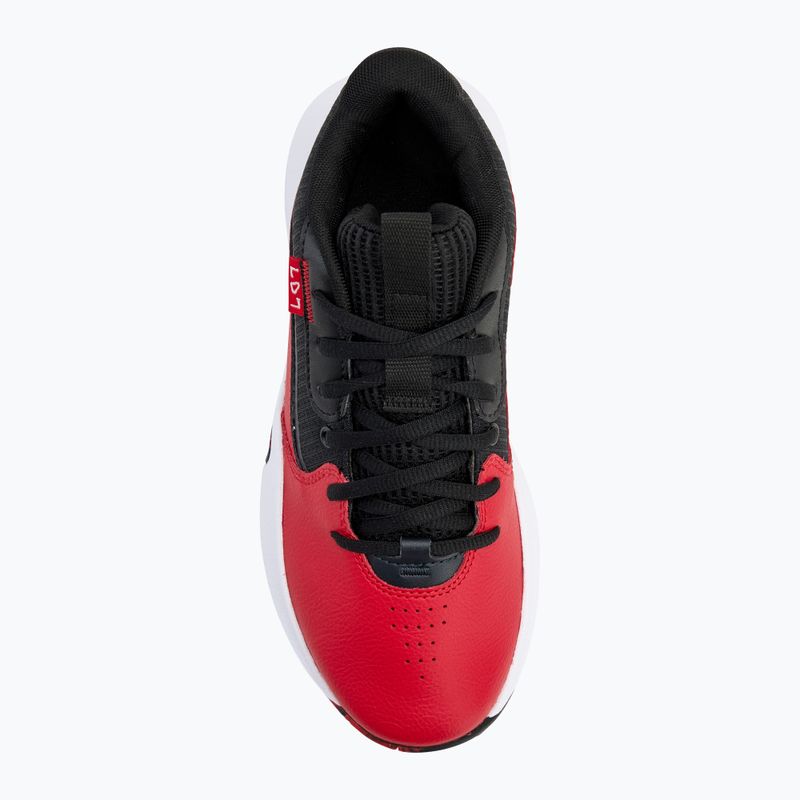 Under Armour GS Lockdown 7 κόκκινα/μαύρα/λευκά παιδικά παπούτσια μπάσκετ 5