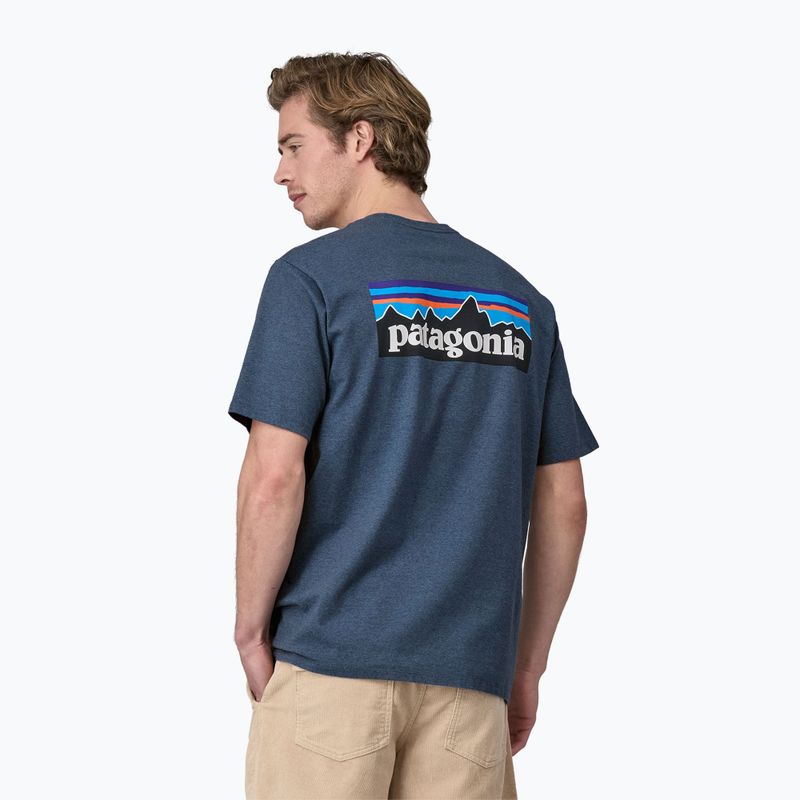 Ανδρική μπλούζα πεζοπορίας Patagonia P-6 Logo Responsibili-Tee utility blue 2