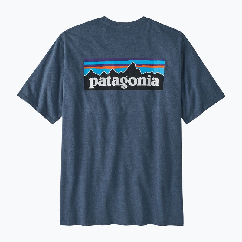 Ανδρική μπλούζα πεζοπορίας Patagonia P-6 Logo Responsibili-Tee utility blue 4