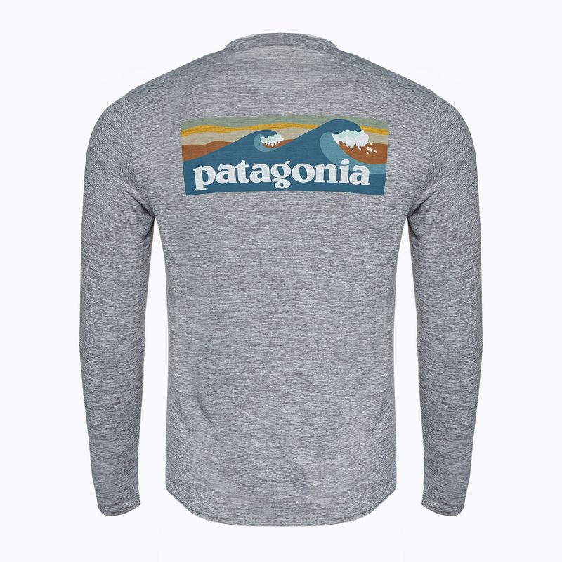 Ανδρικό μακρυμάνικο Patagonia Cap Cool Daily Graphic Shirt-Waters boardshort logo abalone blue/feather grey 2