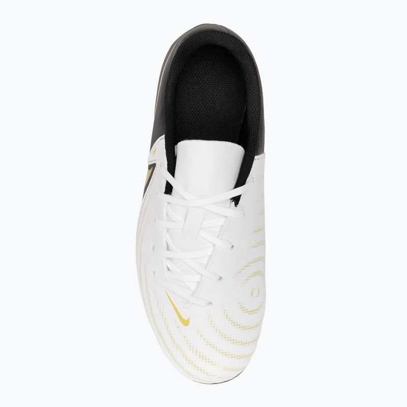 Nike Phantom GX II Club FG/MG Junior παιδικά ποδοσφαιρικά παπούτσια λευκά/μεταλλικό χρυσό νόμισμα/μαύρο παιδικά ποδοσφαιρικά παπούτσια 5