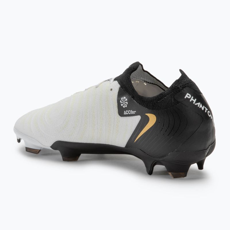 Ανδρικά παπούτσια ποδοσφαίρου Nike Phantom GX II Pro FG white/metallic gold coin/black 3