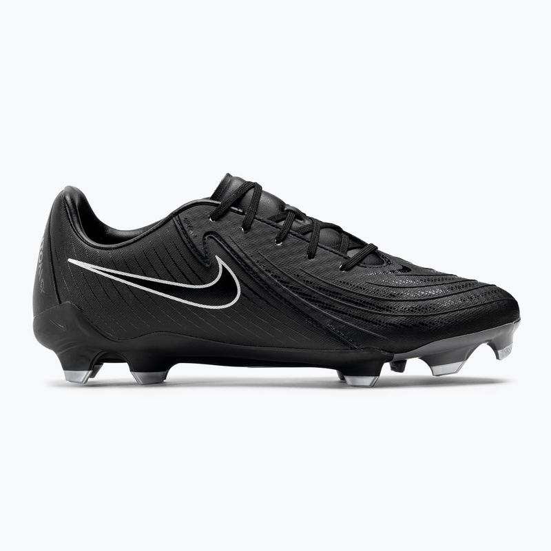 Nike Phantom GX II Academy FG/MG μπότες ποδοσφαίρου μαύρες / μαύρες 2