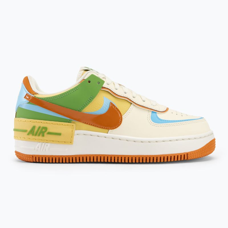 Nike Air Force 1 Shadow γυναικεία παπούτσια γάλα καρύδας/μπλε του Υδροχόου/κρόνος 2