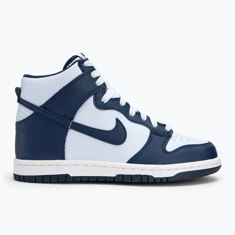 Nike Dunk High μπότες ποδοσφαίρου γκρι/λευκό/μεσονύκτιο ναυτικό 2