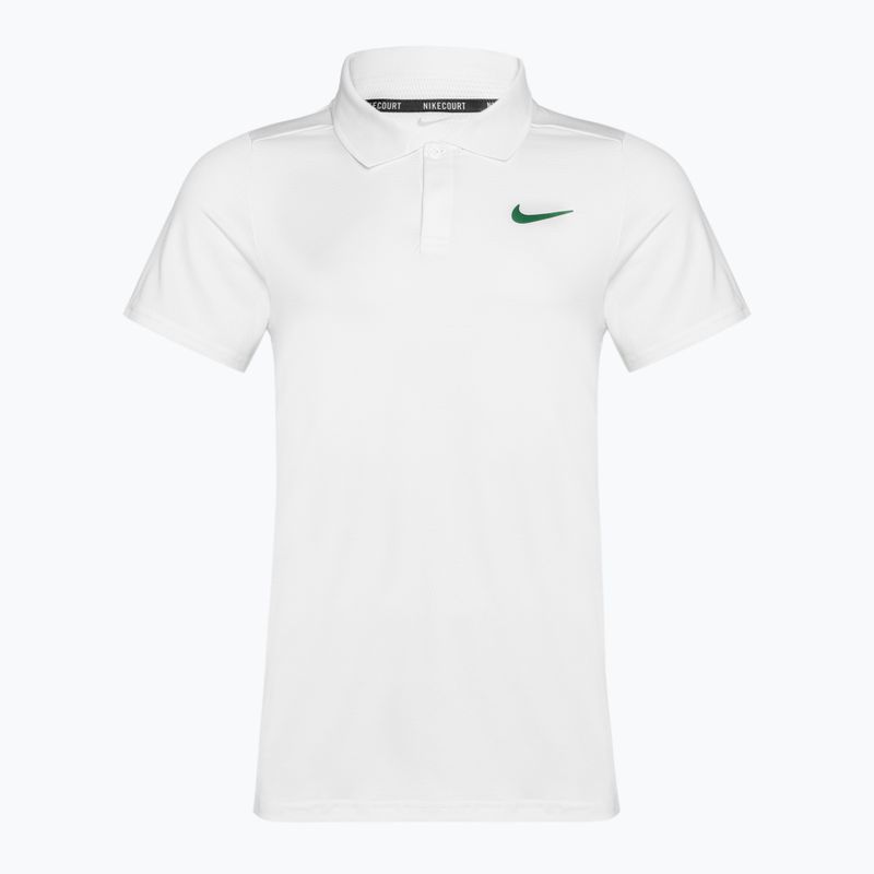 Ανδρικό Nike Court Dri-Fit Advantage Tennis Polo Shirt λευκό/μαλκίτης