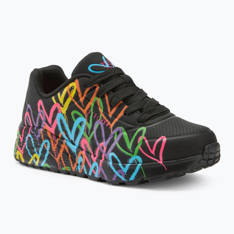 Παιδικά παπούτσια SKECHERS JGoldcrown Uno Lite Spread The Love black/multicolor