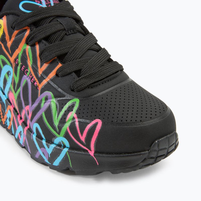 Παιδικά παπούτσια SKECHERS JGoldcrown Uno Lite Spread The Love black/multicolor 7