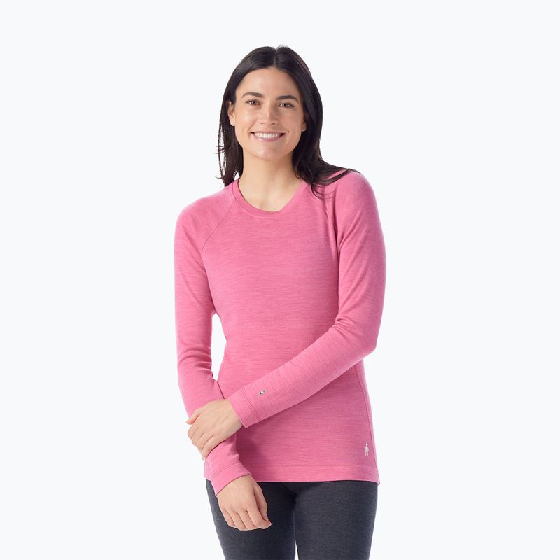 Γυναικείο Smartwool Merino 250 Baselayer Crew Boxed garden ροζ θερμικό μακρυμάνικο από ερείκη