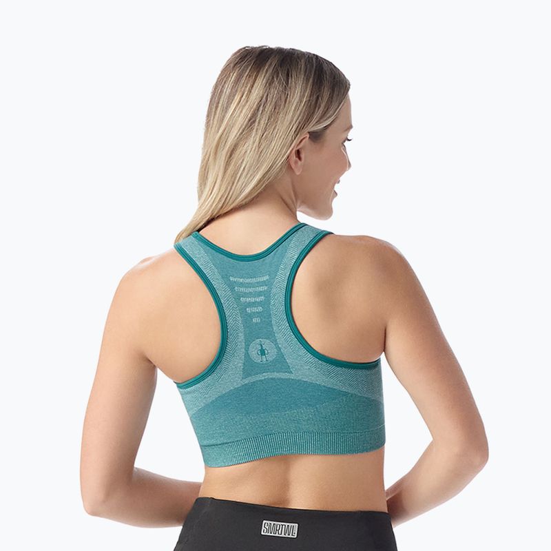 Smartwool Intraknit Racerback θερμικό σουτιέν σμαραγδένιο πράσινο ερείκη 2