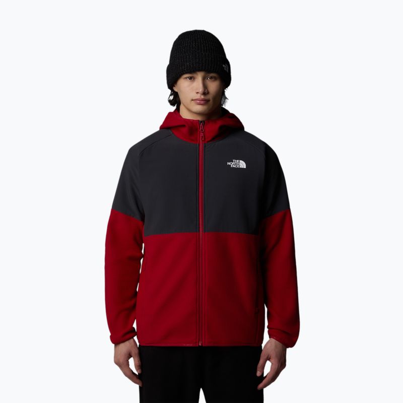 Ανδρικό φούτερ The North Face Glacier Heavyweight Full Zip HD garnet red/asphalt grey