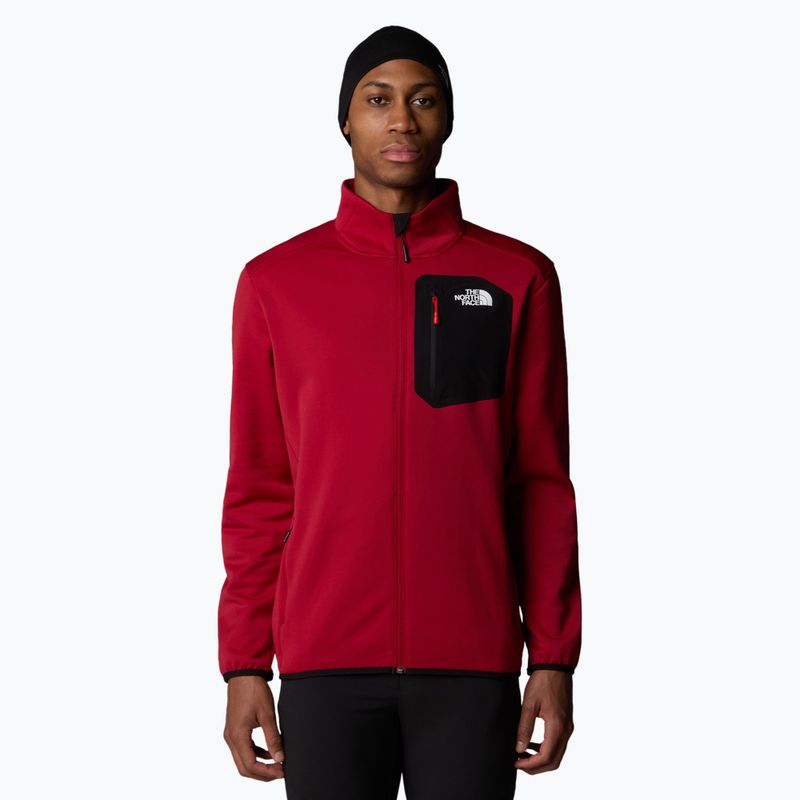 Ανδρικό φούτερ The North Face Crest FZ garnet red/black