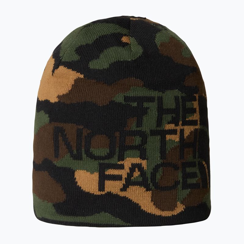 Ανδρικό χειμωνιάτικο σκουφάκι The North Face Reversible Highline black camo print