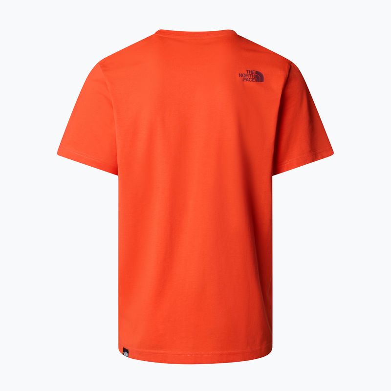 Ανδρικό μπλουζάκι The North Face Easy crimson orange/alpine plum 5