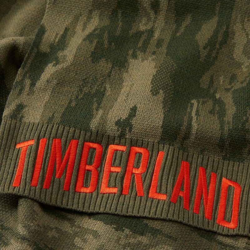 Ανδρικό κασκόλ Timberland Camo Jacquard Φύλλο πράσινο 2