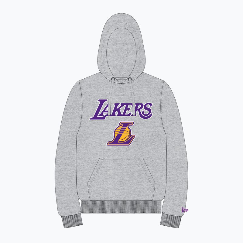 Ανδρικό New Era NBA Regular Hoody Los Angeles Lakers γκρι med φούτερ 6