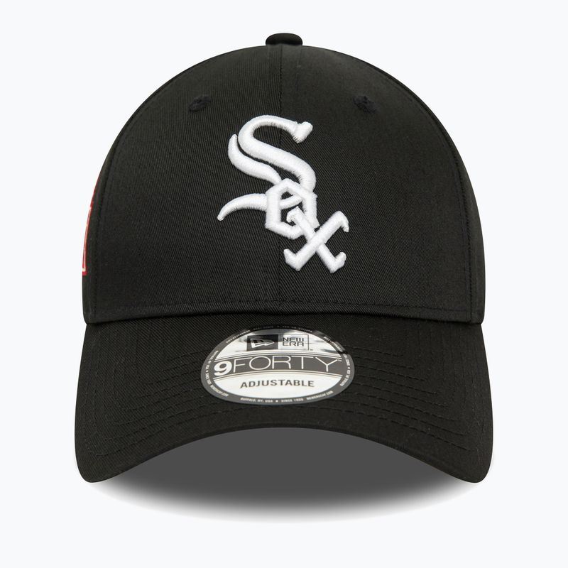 Ανδρικό καπέλο μπέιζμπολ New Era Patch 9Forty Chicago White Sox black 3