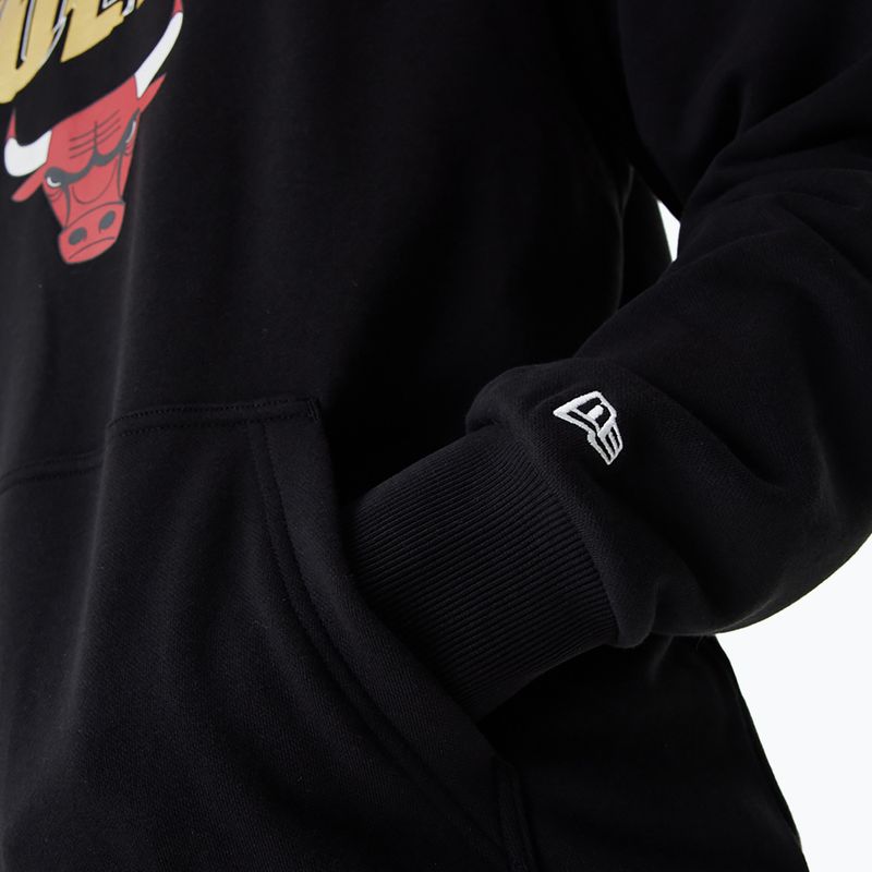 New Era Team Script OS Hoody Chicago Bulls ανδρικό φούτερ μαύρο 6