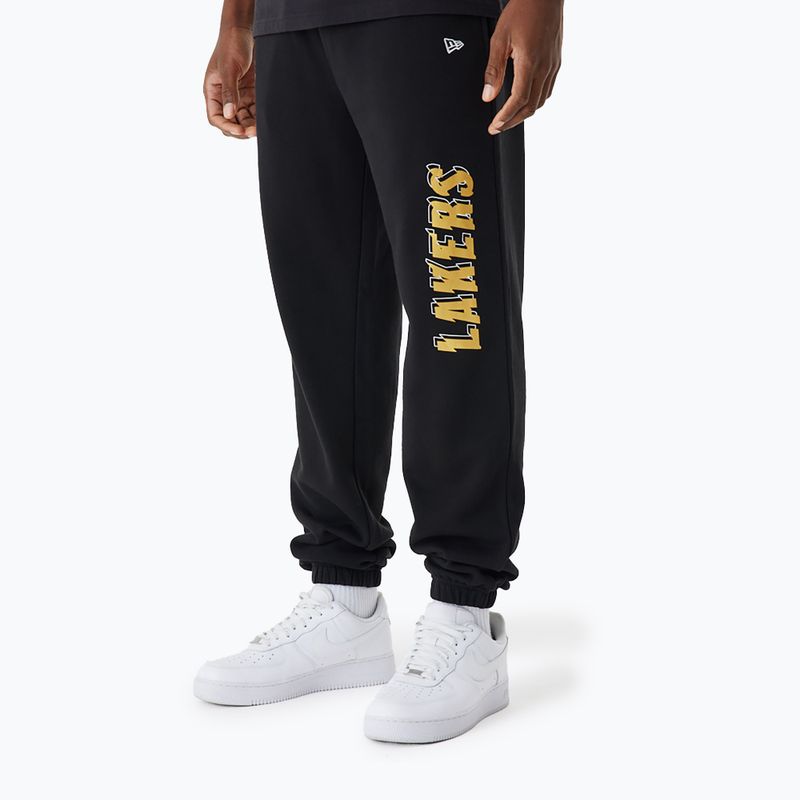 Ανδρικό New Era NBA Team Script Jogger Los Angeles Lakers μαύρο 2